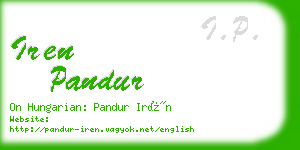 iren pandur business card